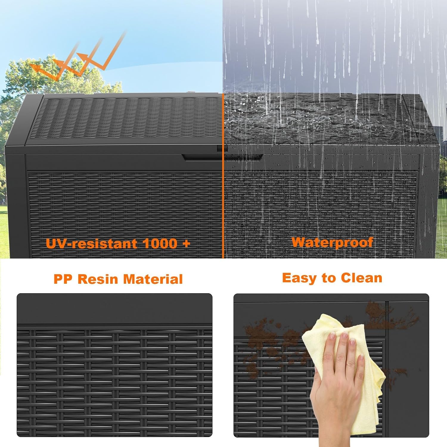 Detalle de PatioZen Deck Box 170 Gallon