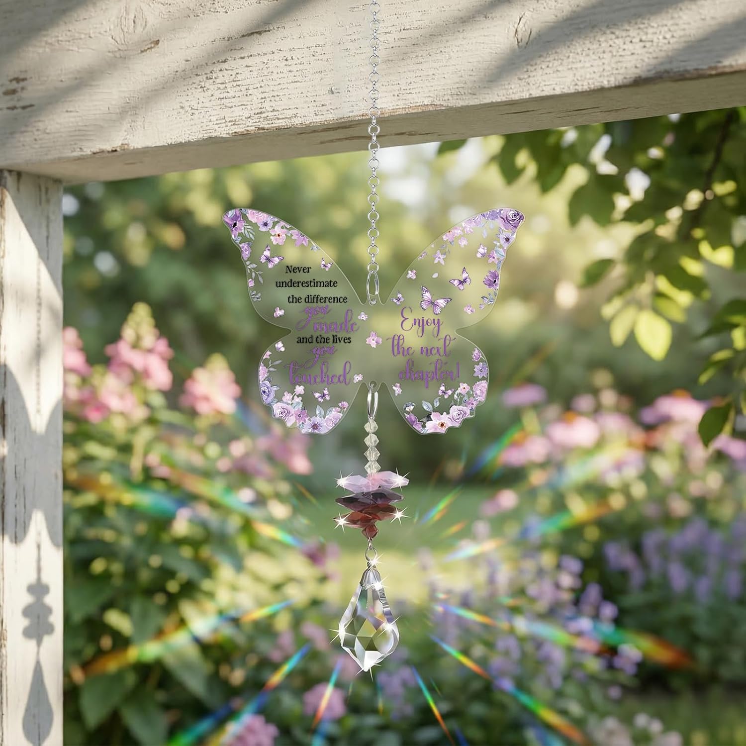 Thumbnail 3 de Leaving Gifts For Colleagues Women Butterfly Crystal Suncatcher – Retirement Goodbye Keepsake