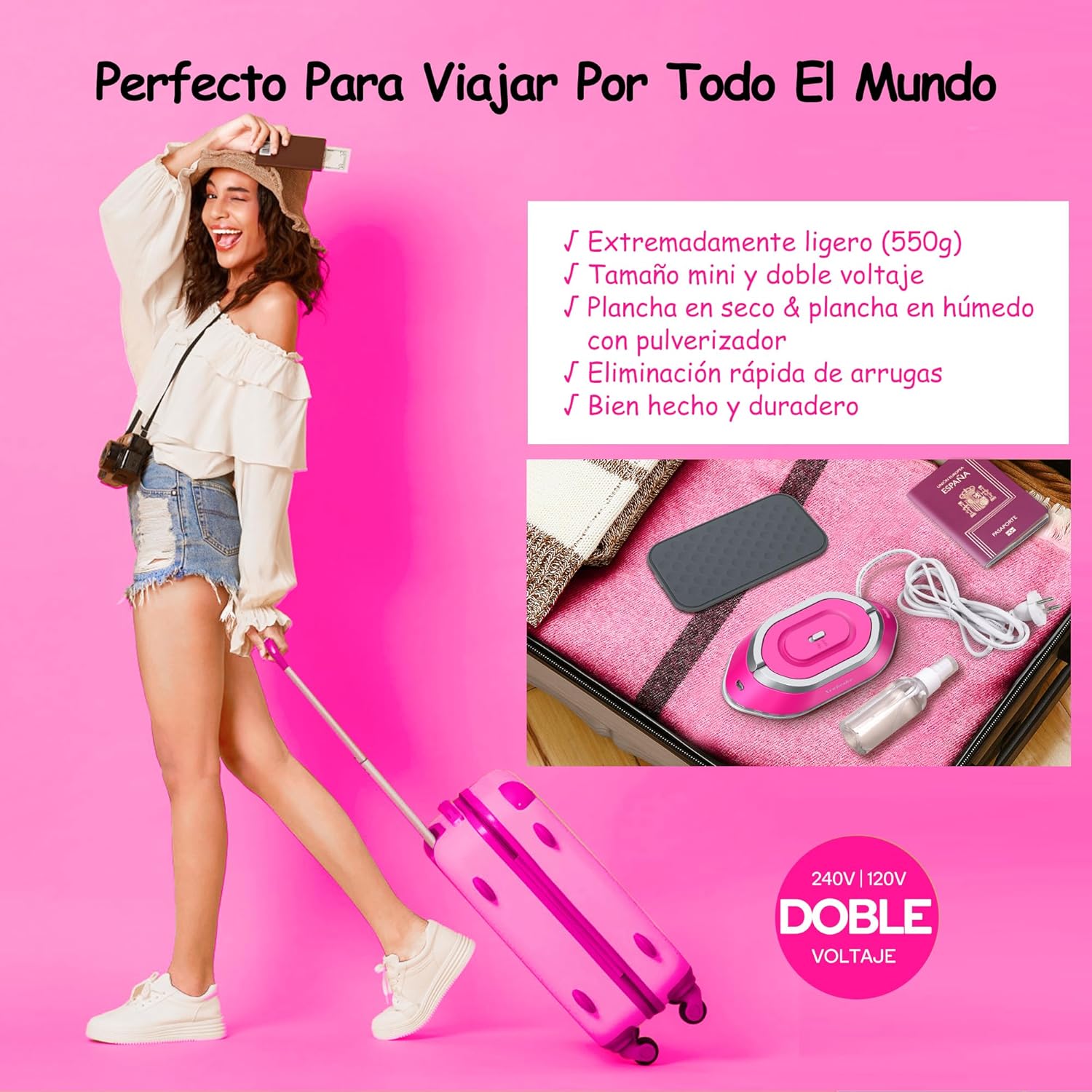 Thumbnail 1 de Newbealer Plancha de Viaje Compacta 100V-240V🧳