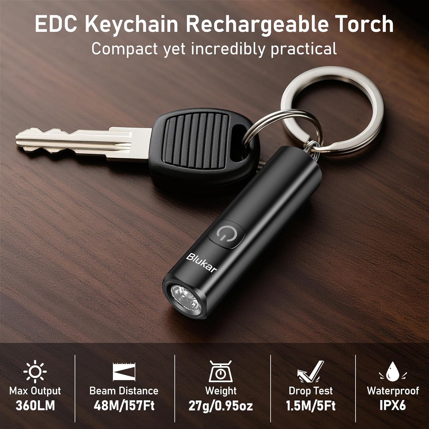 Thumbnail 1 de Blukar 360L Rechargeable EDC Flashlight 🔦