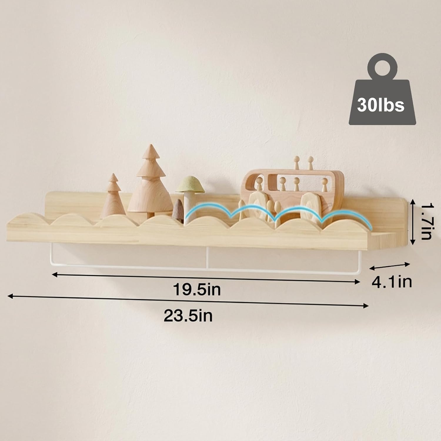 Detalle 2 de Fixwal 24 Inch Floating Shelves