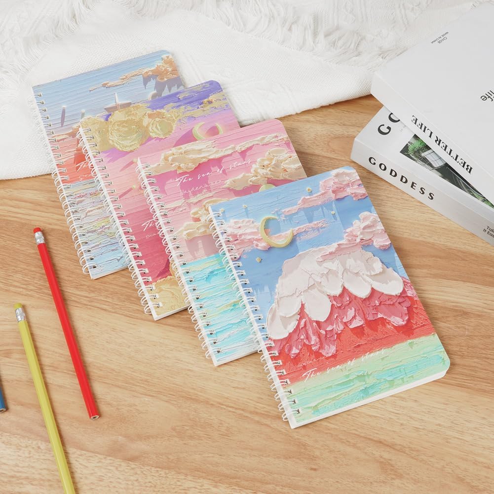 Thumbnail 2 de OFFCUP Lot de 4 carnets A5 à spirales (lignés), 120 pages