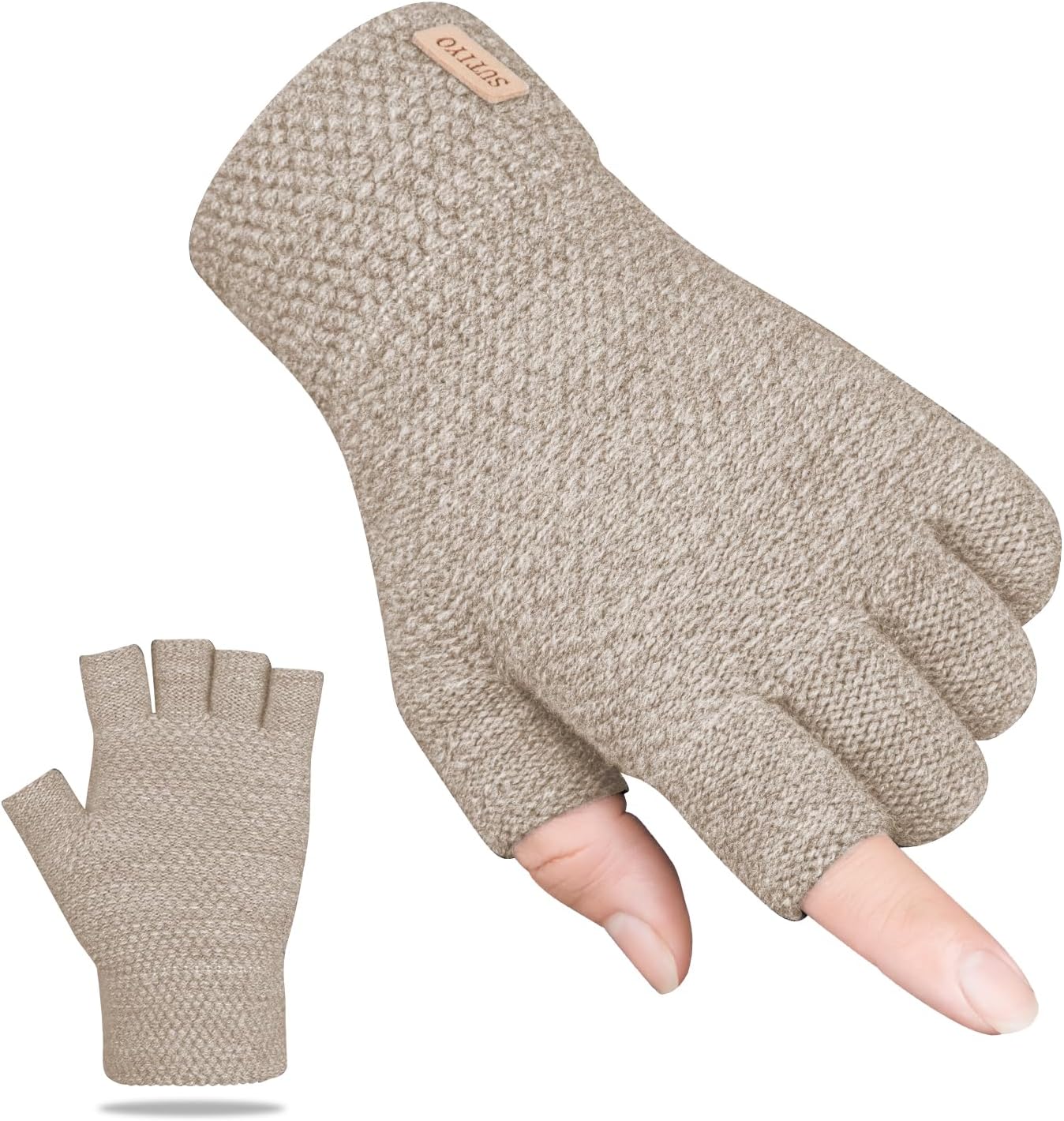 Detalle de SUTIYO Fingerless Winter Gloves for Driving