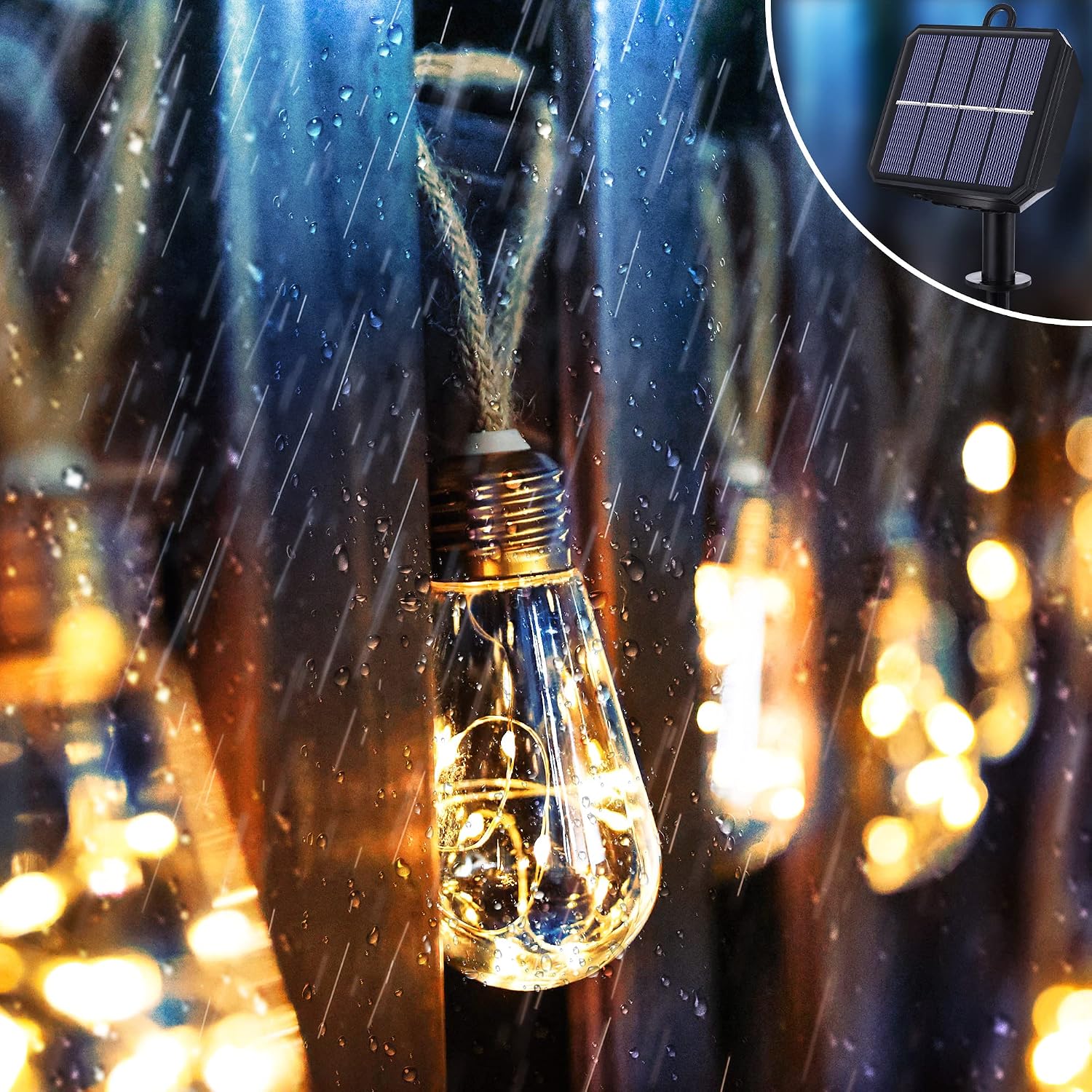 Thumbnail 8 de Geemoo Guirnalda de Luces Solares Exterior 16 Bombillas