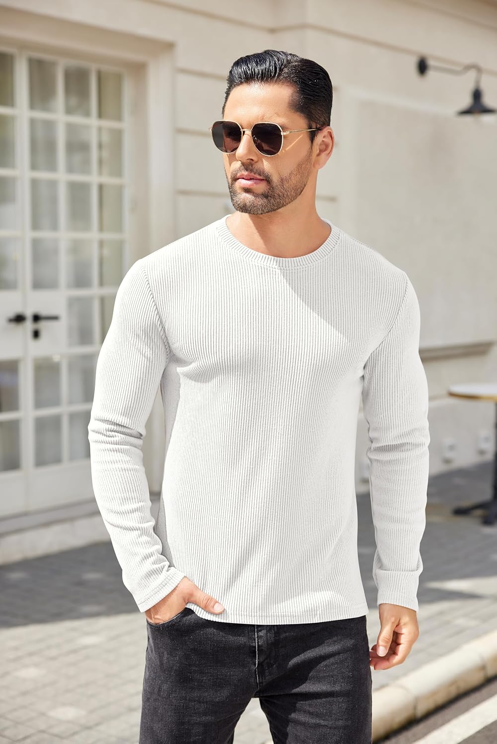 Detalle 2 de COOFANDY Men's Thermal Slim Fit Shirt