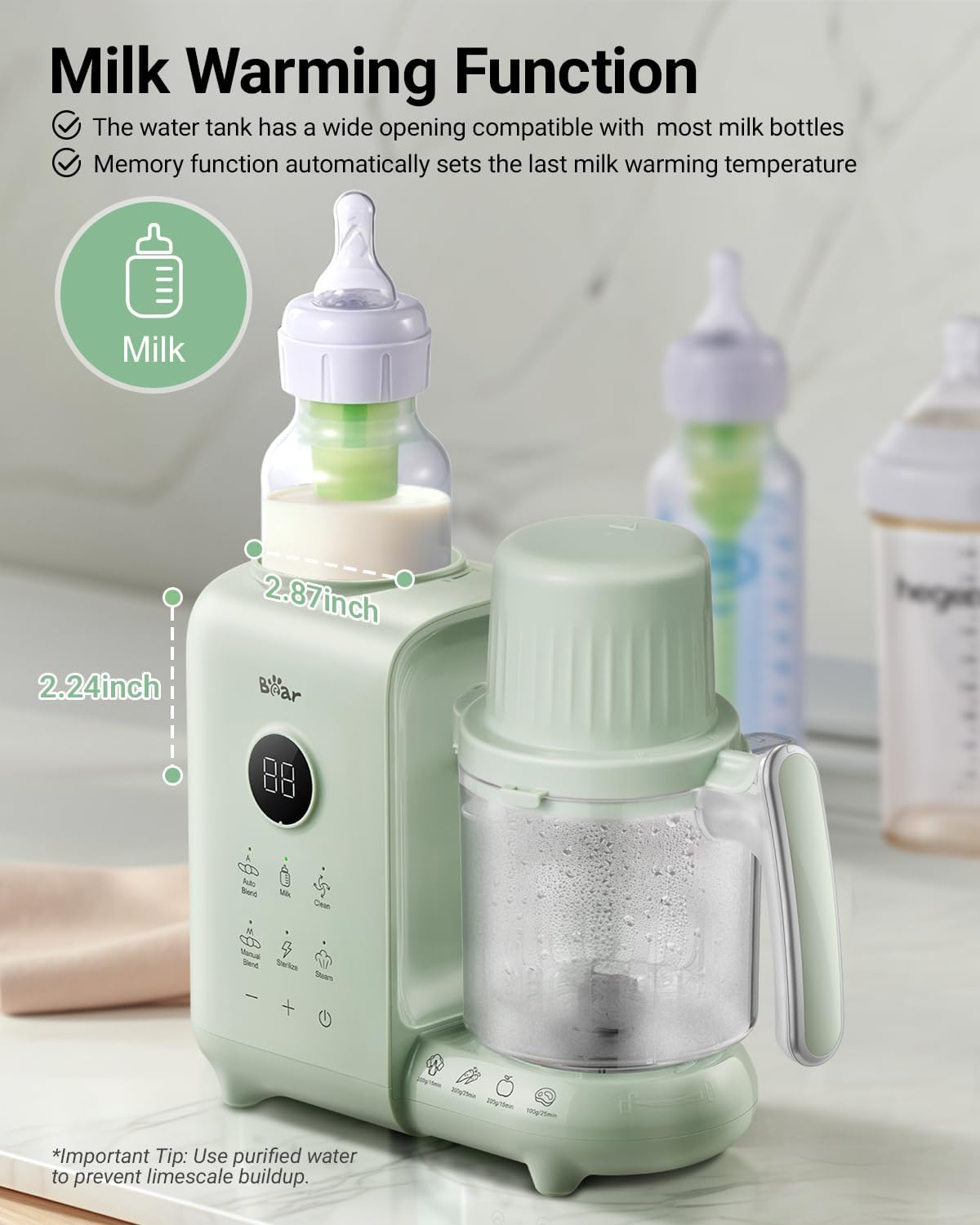 Thumbnail 5 de Bear Baby Food Blender with Two Layer Steam Baskets