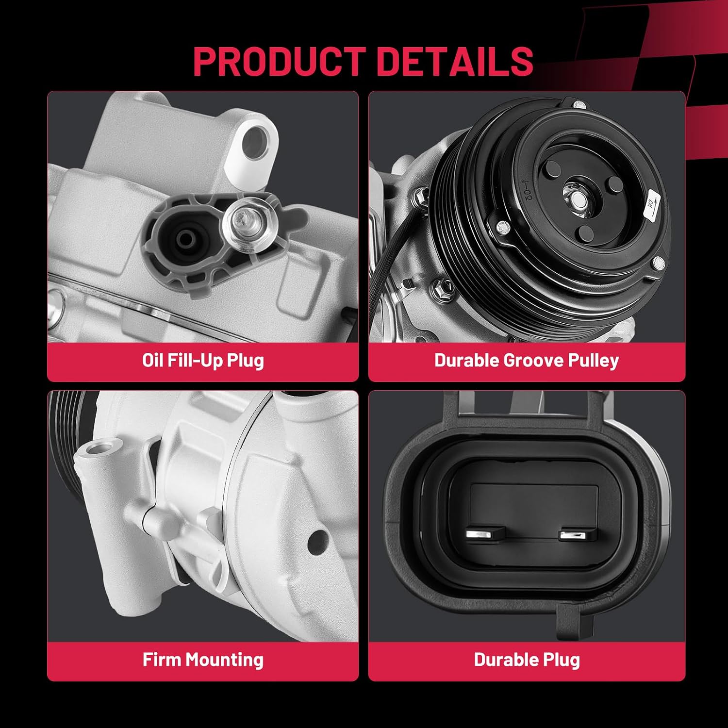 Detalle 2 de BDFHYK A/C compressor with clutch for 3.5L applications
