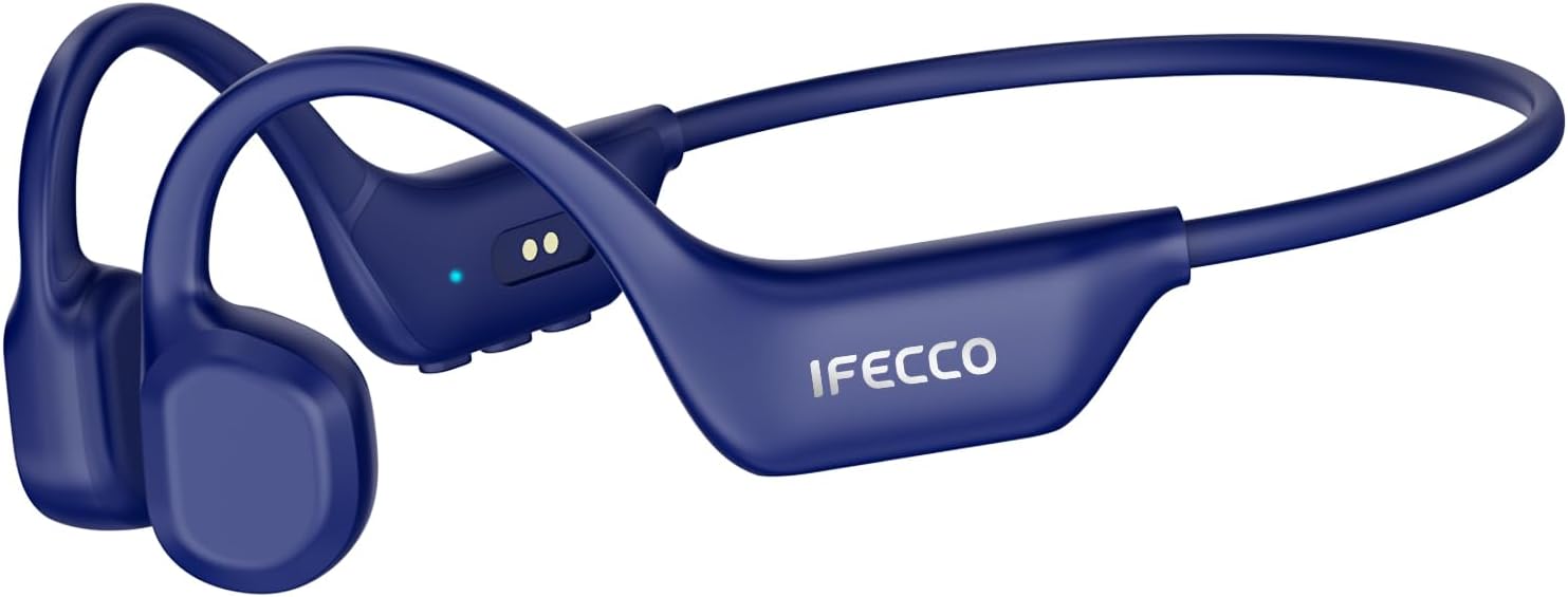 Detalle de IFECCO Knochenschall Kopfhörer Bluetooth 6.0 – IP67, Open-Ear, Lange Akkulaufzeit