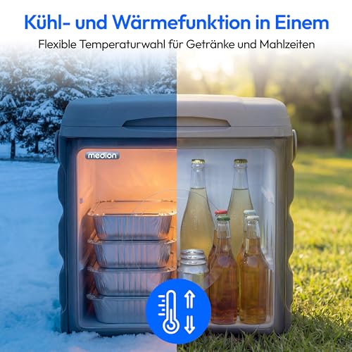 Detalle de MEDION MD370030 Kühlbox 35 L – Tragbar, 12V/230V/USB, Kühl- & Warmfunktion