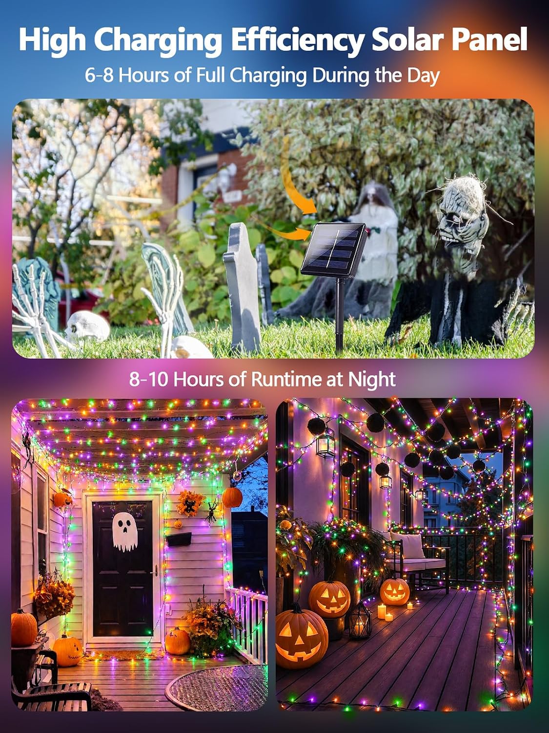 Thumbnail 3 de Solar Halloween String Lights, 600 LEDs