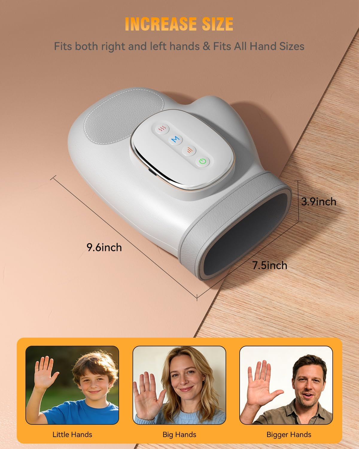 Detalle de MLotapz Cordless Hand Massager with Heat, Compression, and 3 Modes