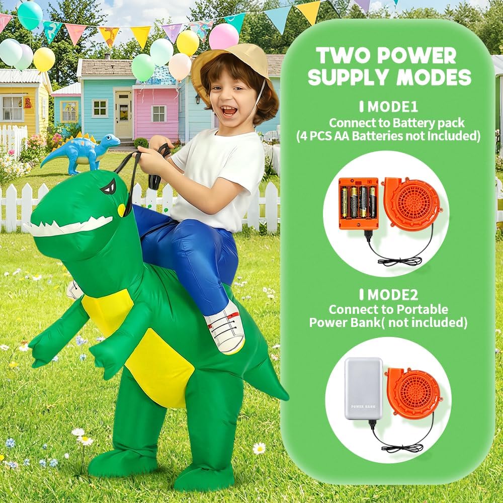 Detalle 2 de KOOY Inflatable Dinosaur Costume, Polyester