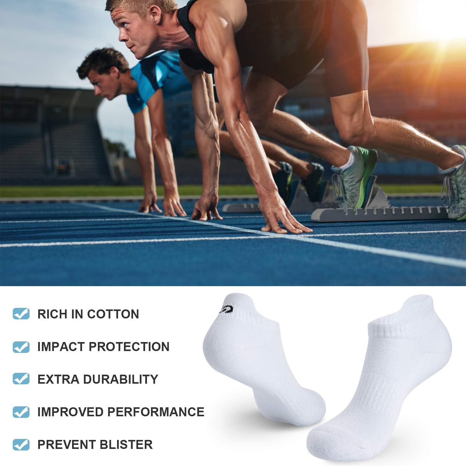 Detalle de Natugloe trainer socks 6 pairs