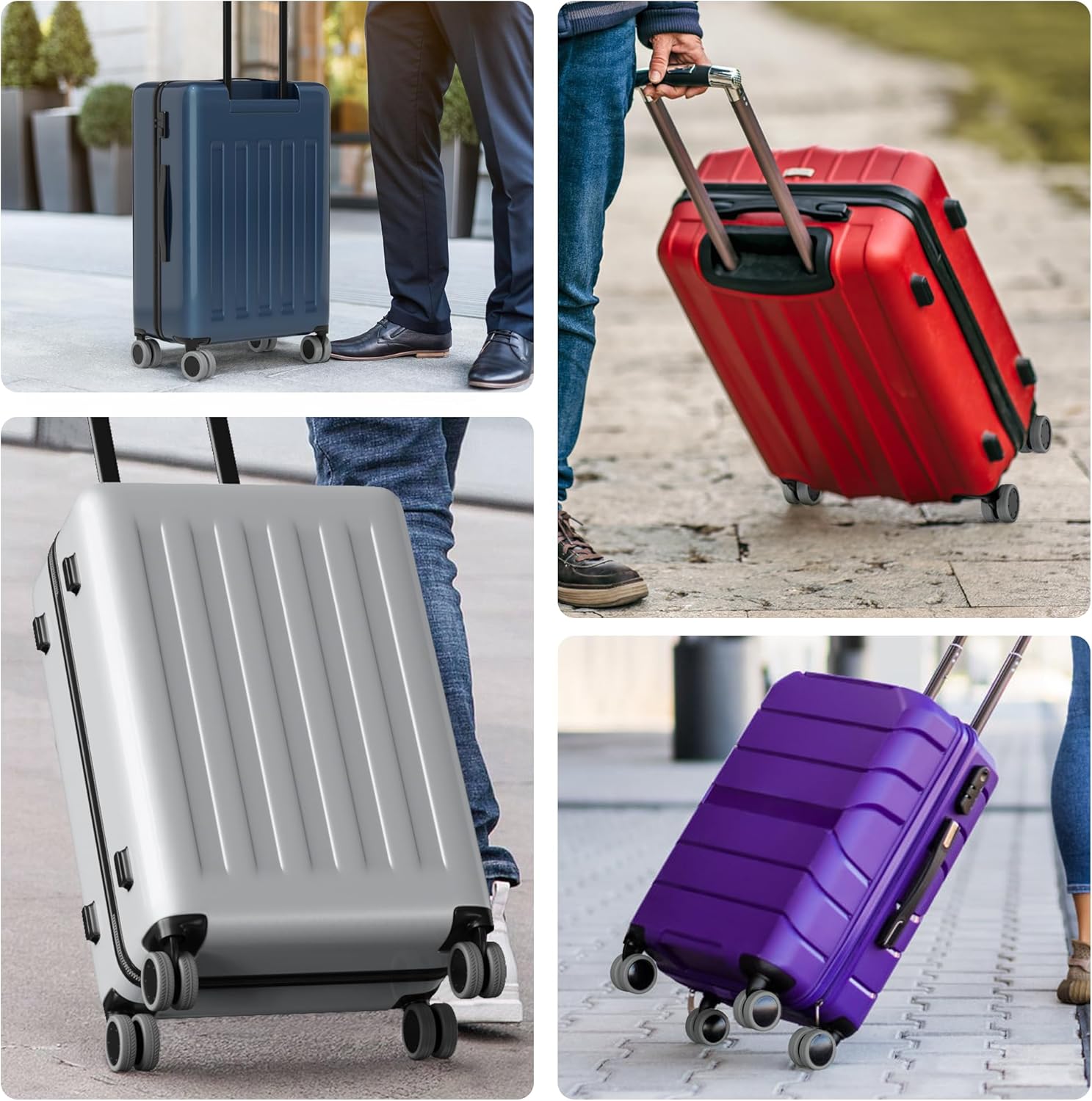 Thumbnail 6 de AWINNER Luggage Wheel Covers 8 Pack - Upgraded Silicone Protectors for 8 Spinner Wheels