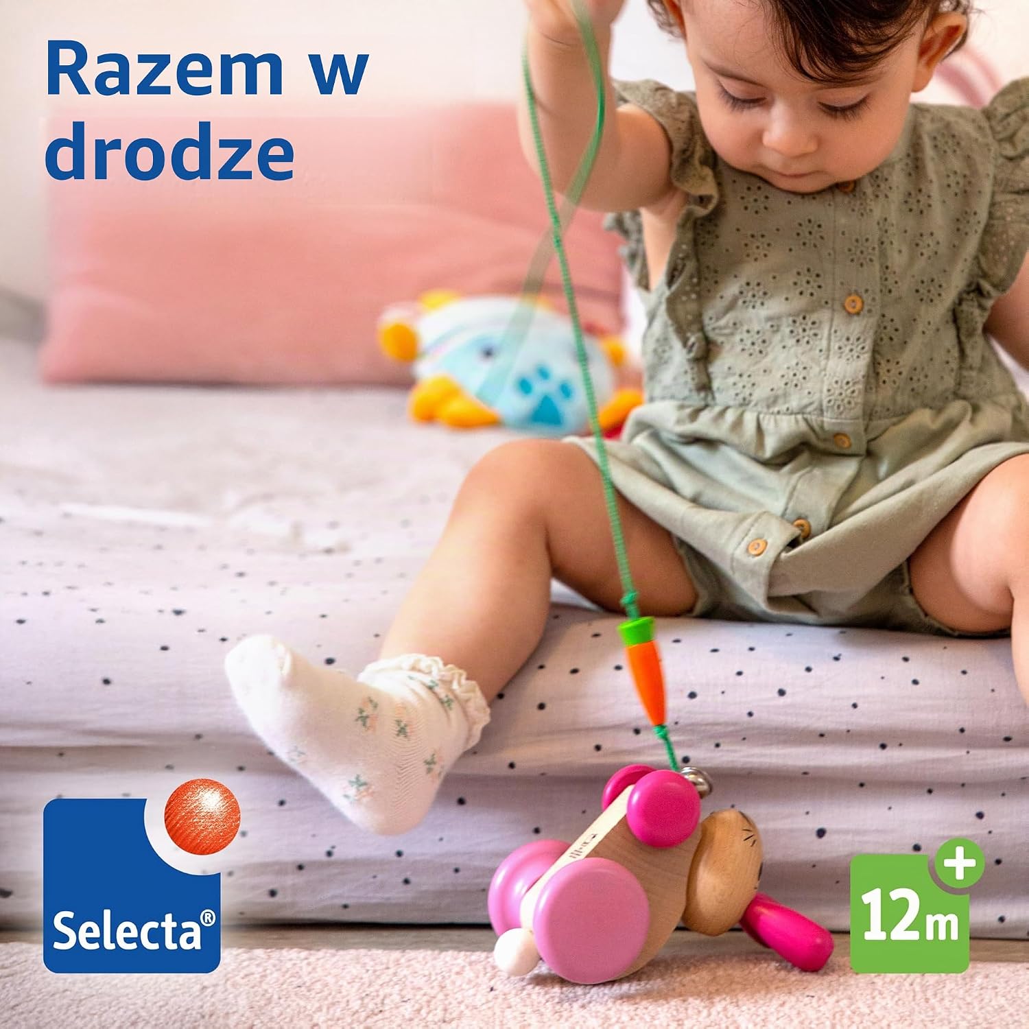 Thumbnail 3 de Selecta 62023 Hanna Hoppel – drewniana zabawka do ciągnięcia, 13 cm