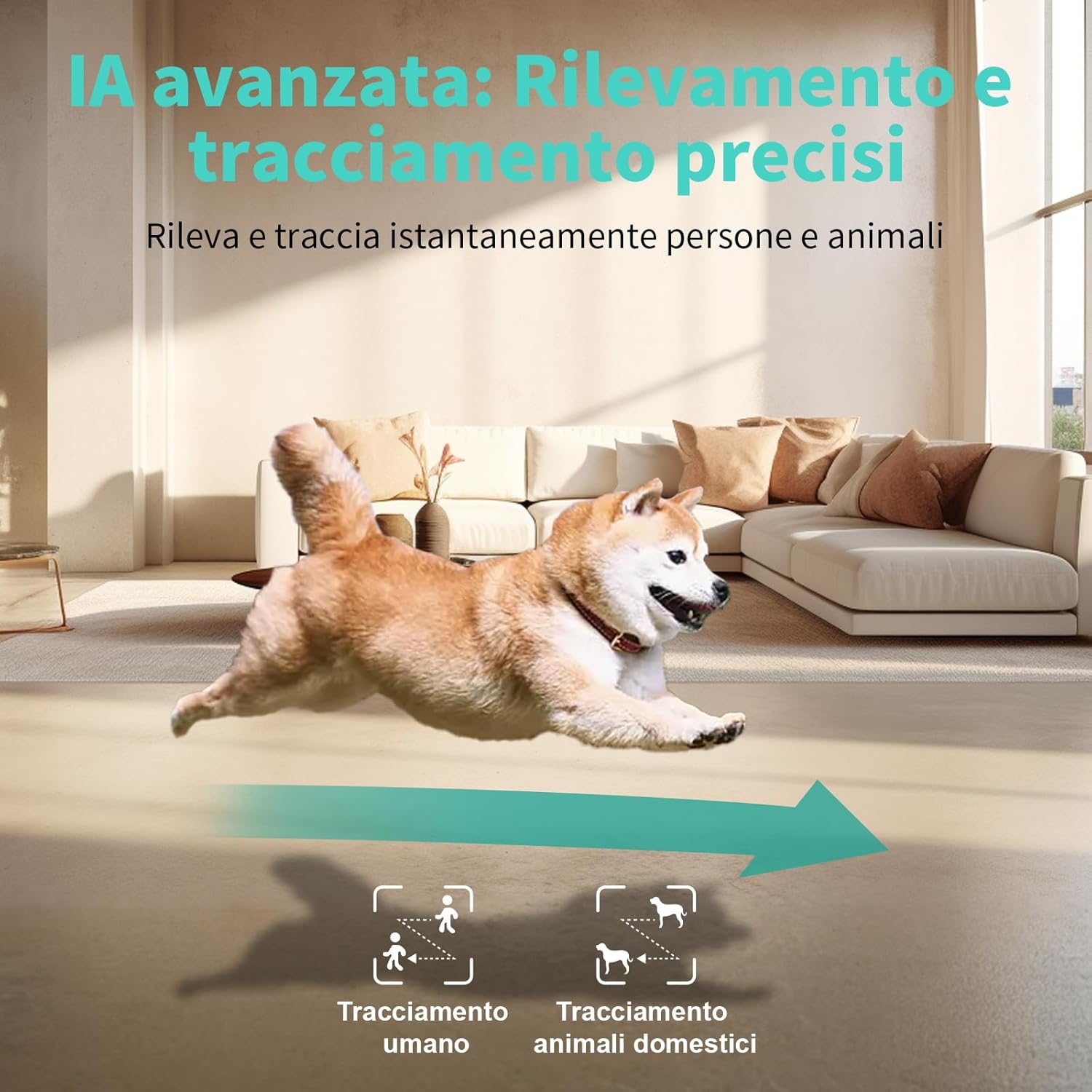 Detalle 2 de Telecamera Wi‑Fi Interno 3K con rilevamento AI e visione notturna