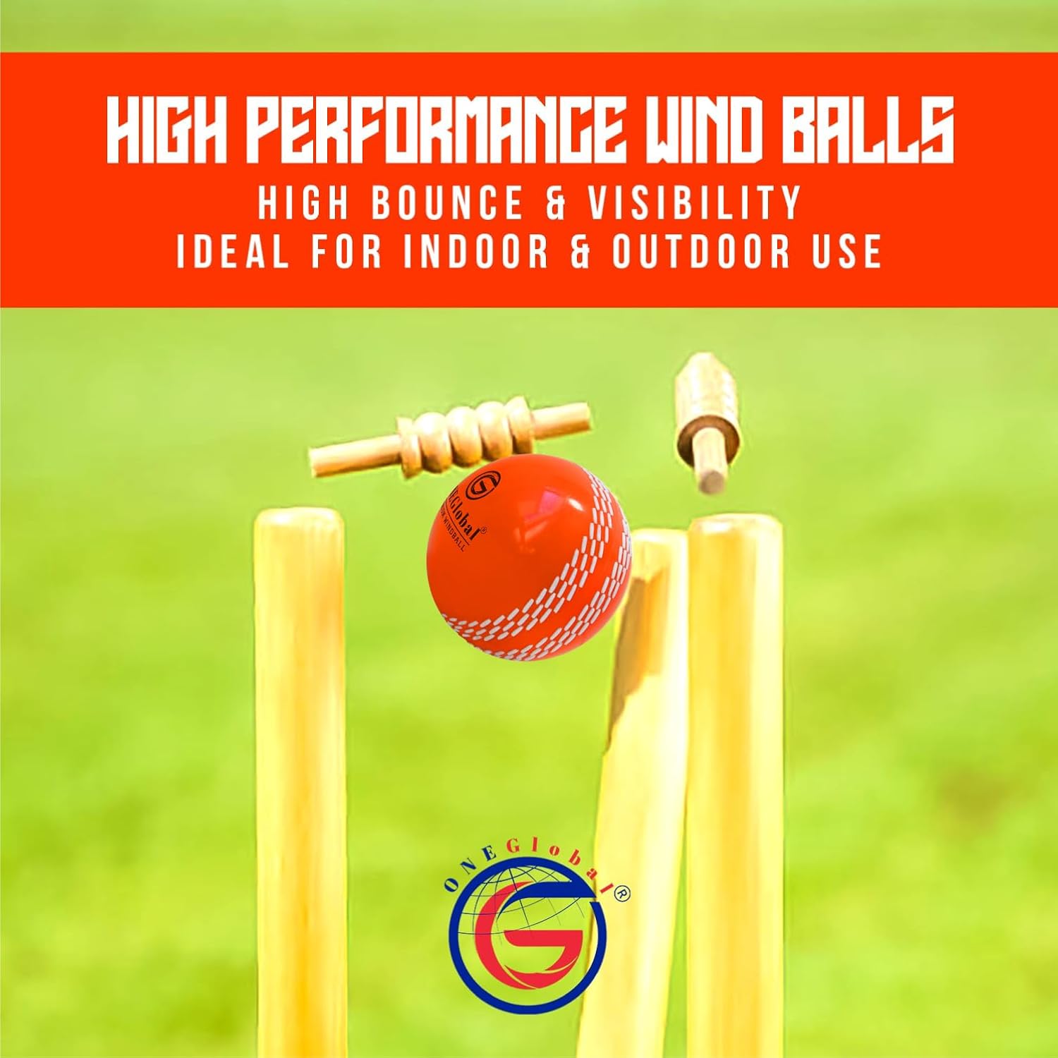 Detalle 2 de ONEGlobal Premium windball cricket ball