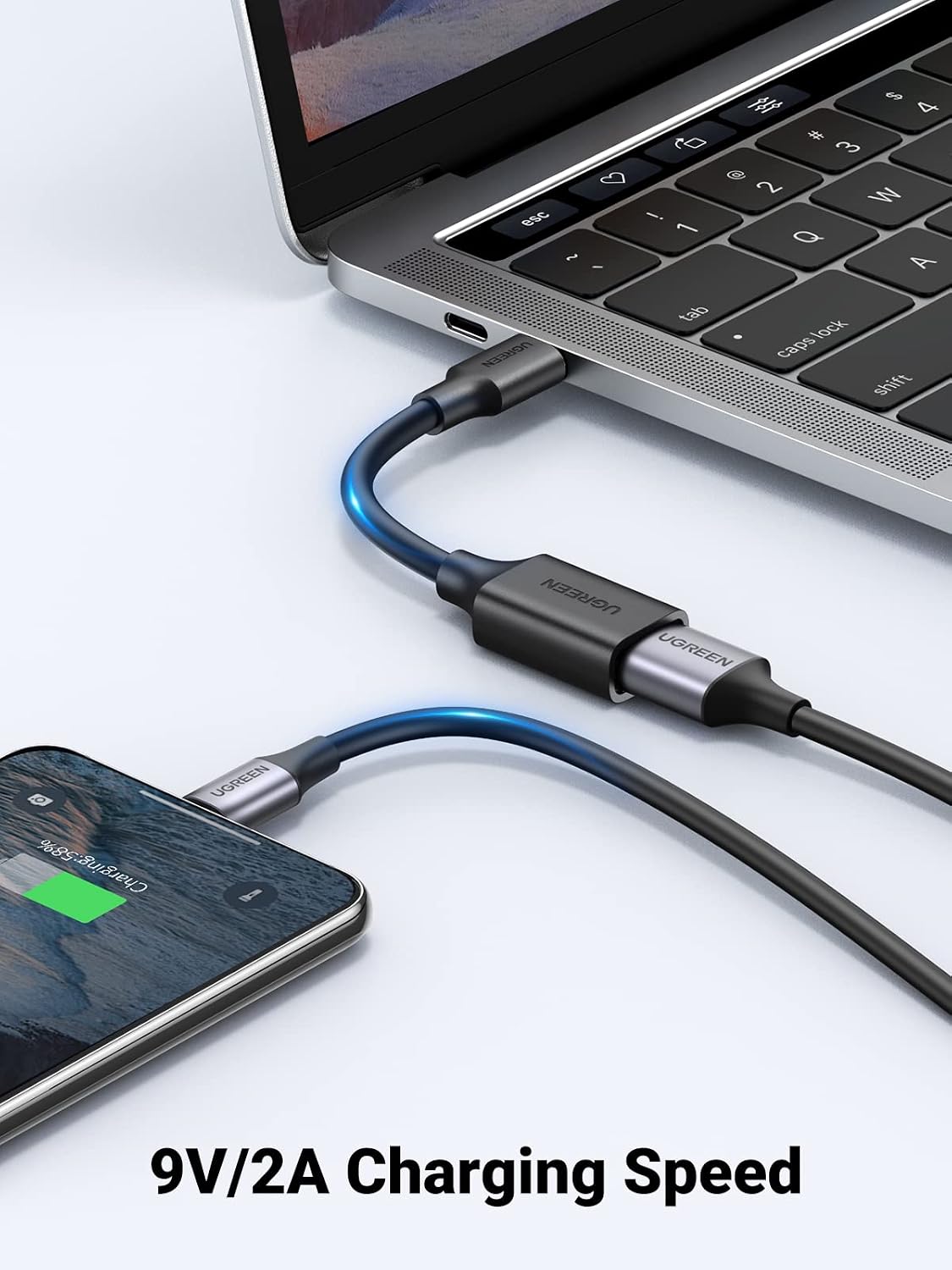 Detalle 2 de UGREEN USB-C OTG adapter, 15 cm