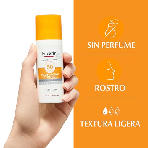 Detalle 2 de Eucerin Sun Fluido Anti‑age Rostro FPS50 50 ml