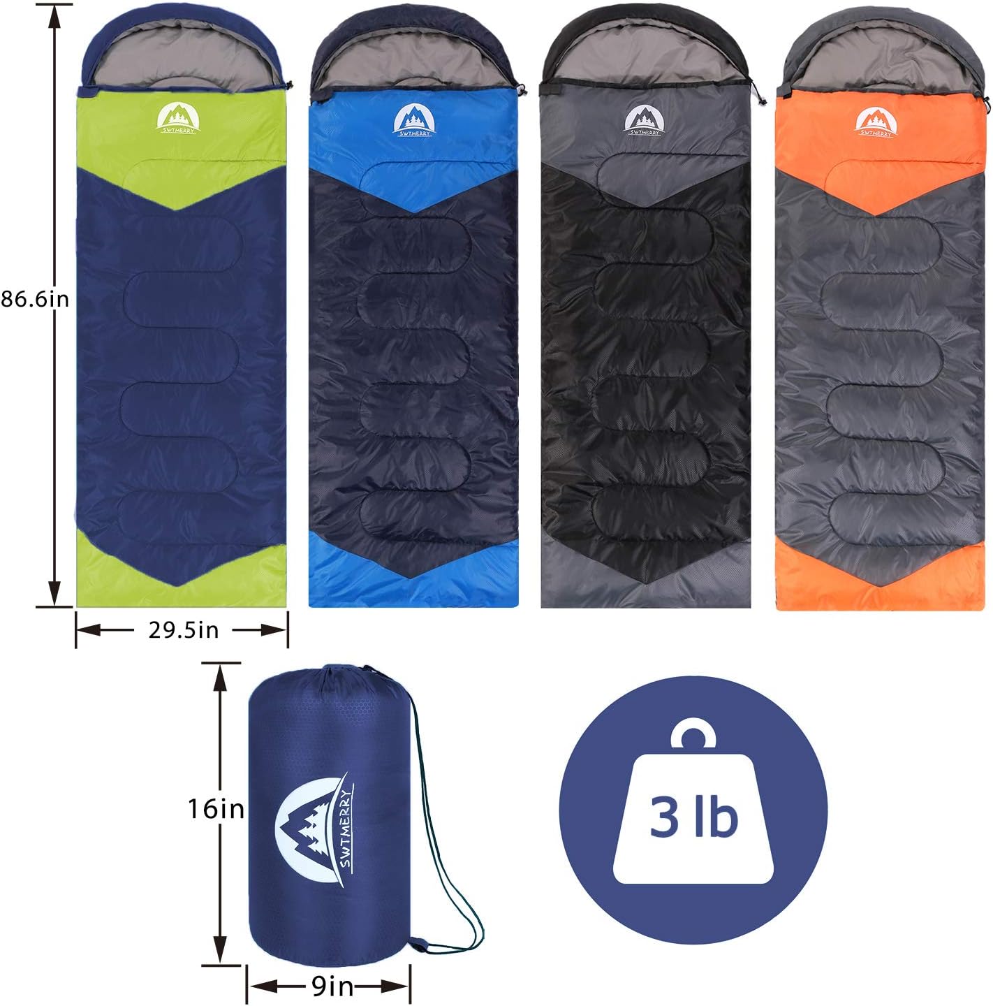 Detalle 2 de SWTMERRY Sleeping Bag 3-4 Seasons