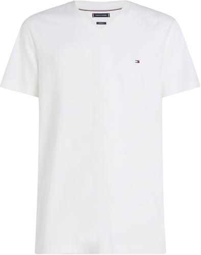 Detalle de Tommy Hilfiger camiseta de manga corta Essential tee de cuello pico blanco L