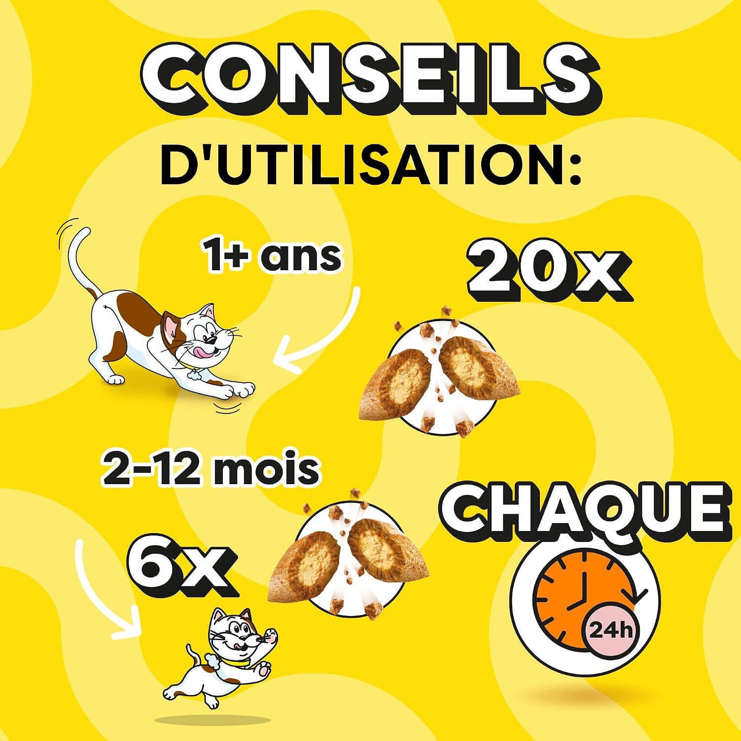 Detalle de Catisfactions Maxi Tub Friandises au Poulet pour Chats – Lot de 2, 350 g