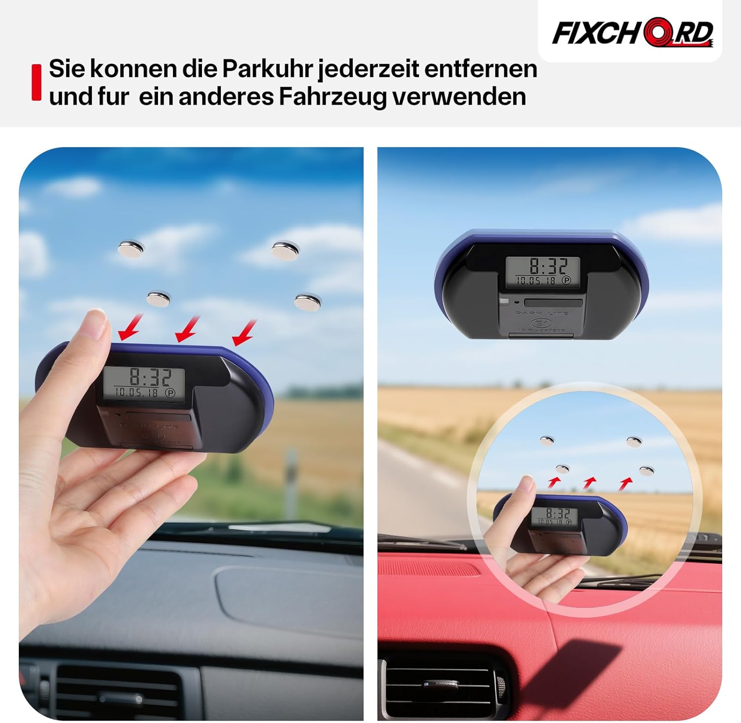 Thumbnail 3 de Elektronische Parkscheibe Klebepads für Needit Park Lite & Co. – 12 Magnet-Ersatz-Klebepads