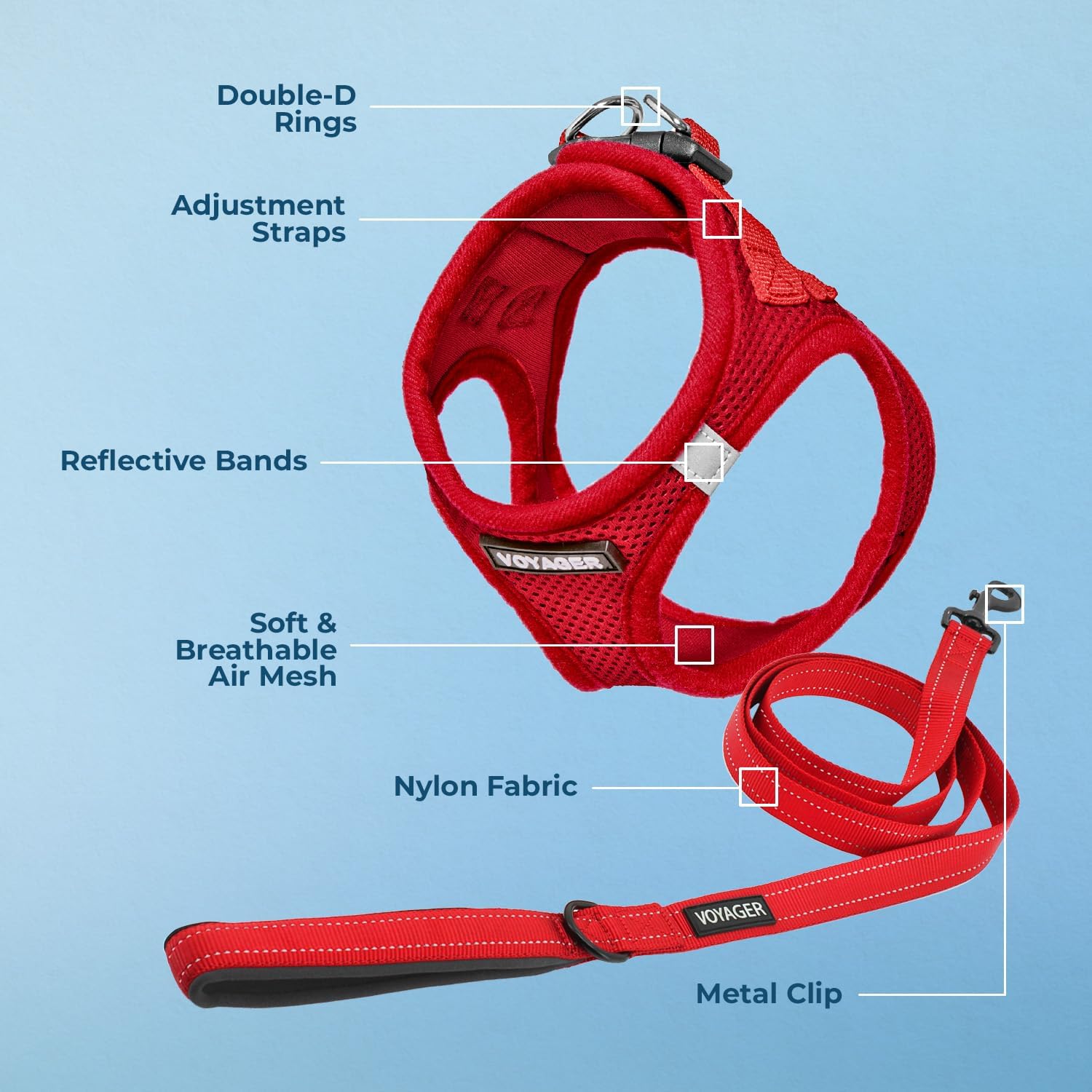 Detalle de Best Pet Supplies Dog Harness and Leash Combo, X-Small