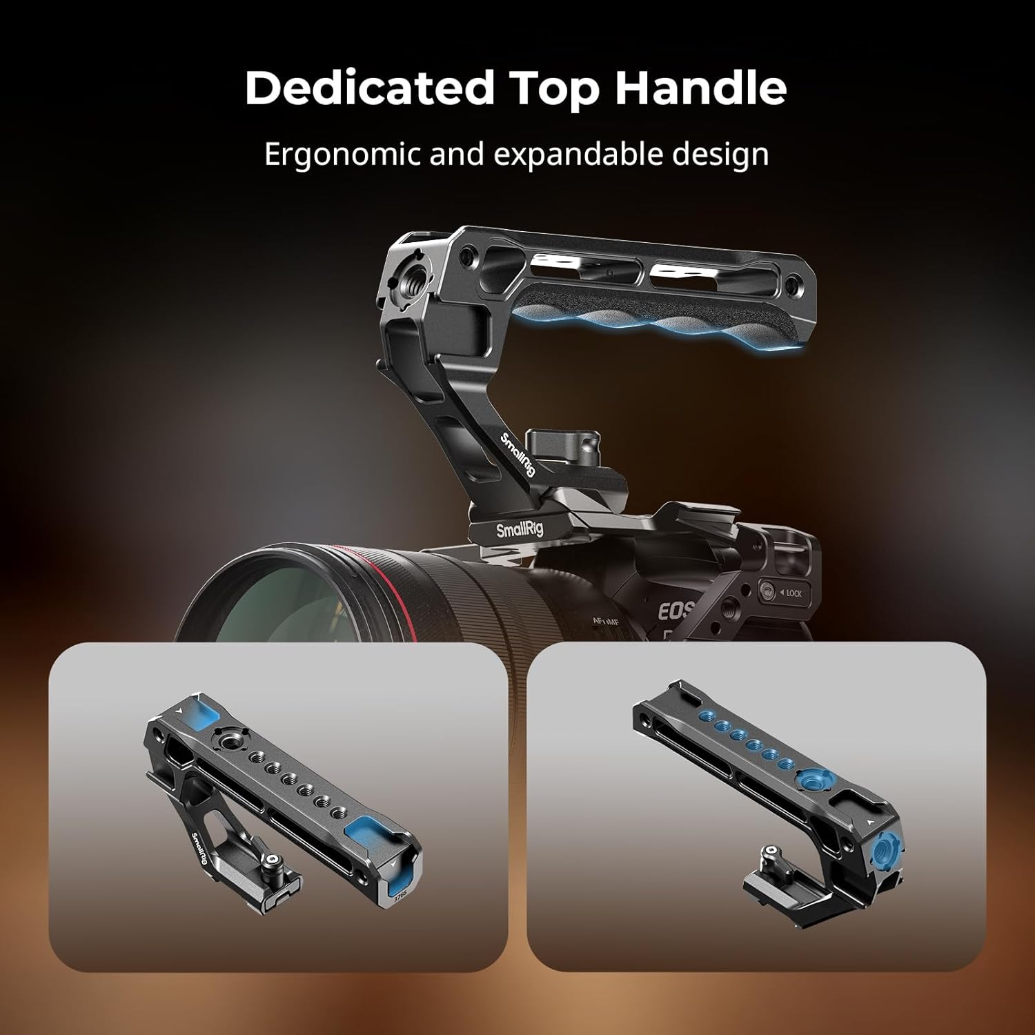Thumbnail 2 de SMALLRIG R6 II Camera Cage Kit for Canon R6 Mark II: Full Cage, Top Handle, Cable Clamp, NATO Rails and Built‑in Cold Shoes