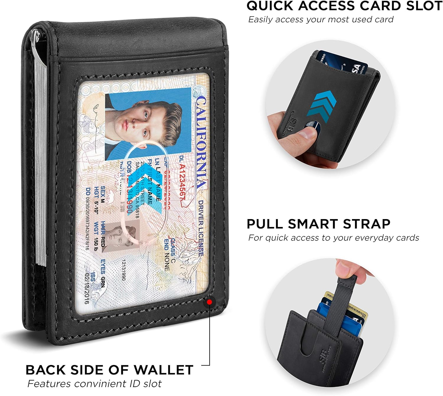 Detalle 2 de SERMAN BRANDS Slim RFID Bifold Wallet 3.9"