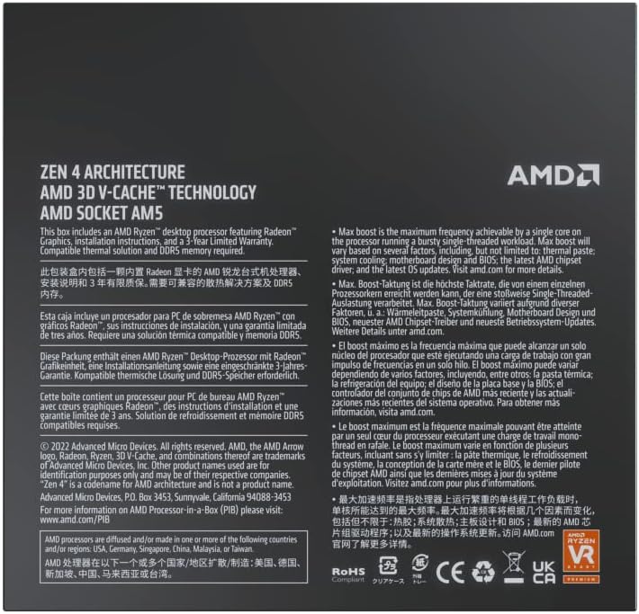 Thumbnail 3 de AMD Ryzen 7 7800X3D Processor