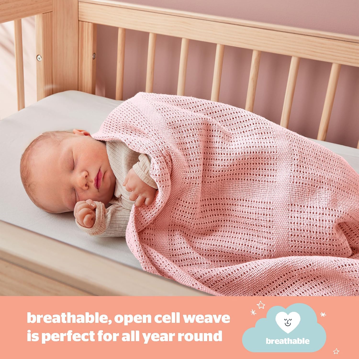 Thumbnail 2 de Silentnight Safe Nights baby blanket 2 pack