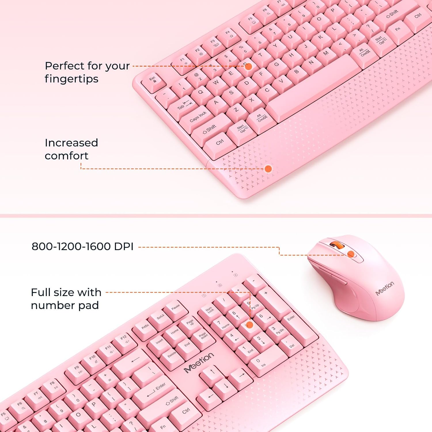Thumbnail 2 de MEETION Wireless Keyboard and Mouse 2.4GHz 🖱️