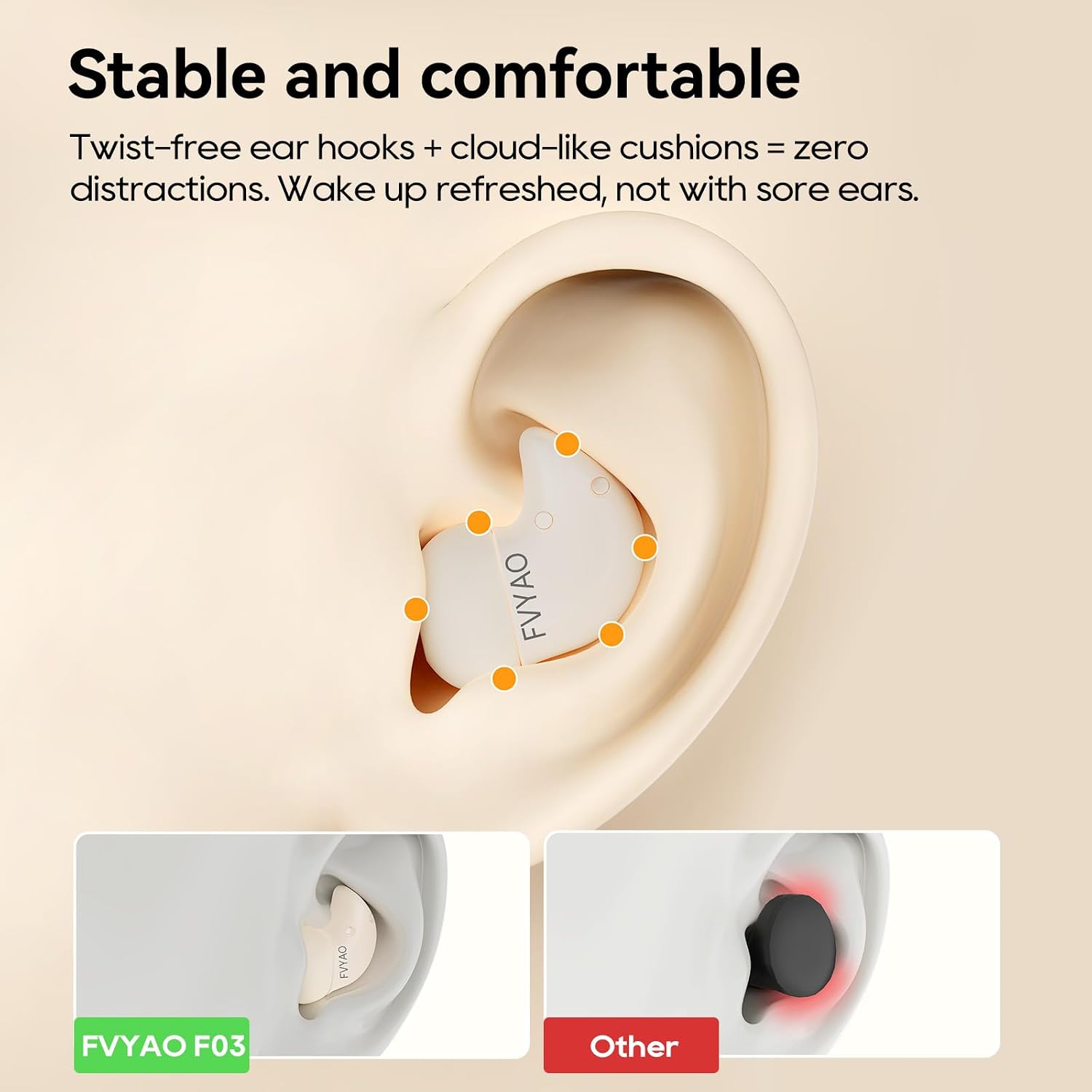 Thumbnail 4 de Fvyao Sleep Earbuds Mini Wireless In-Ear Earbuds, Bluetooth 5.4, IPX6