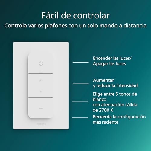 Thumbnail 5 de Plafonnier Philips Superslim télécommandé, 5 ambiances, 22 W ⚙