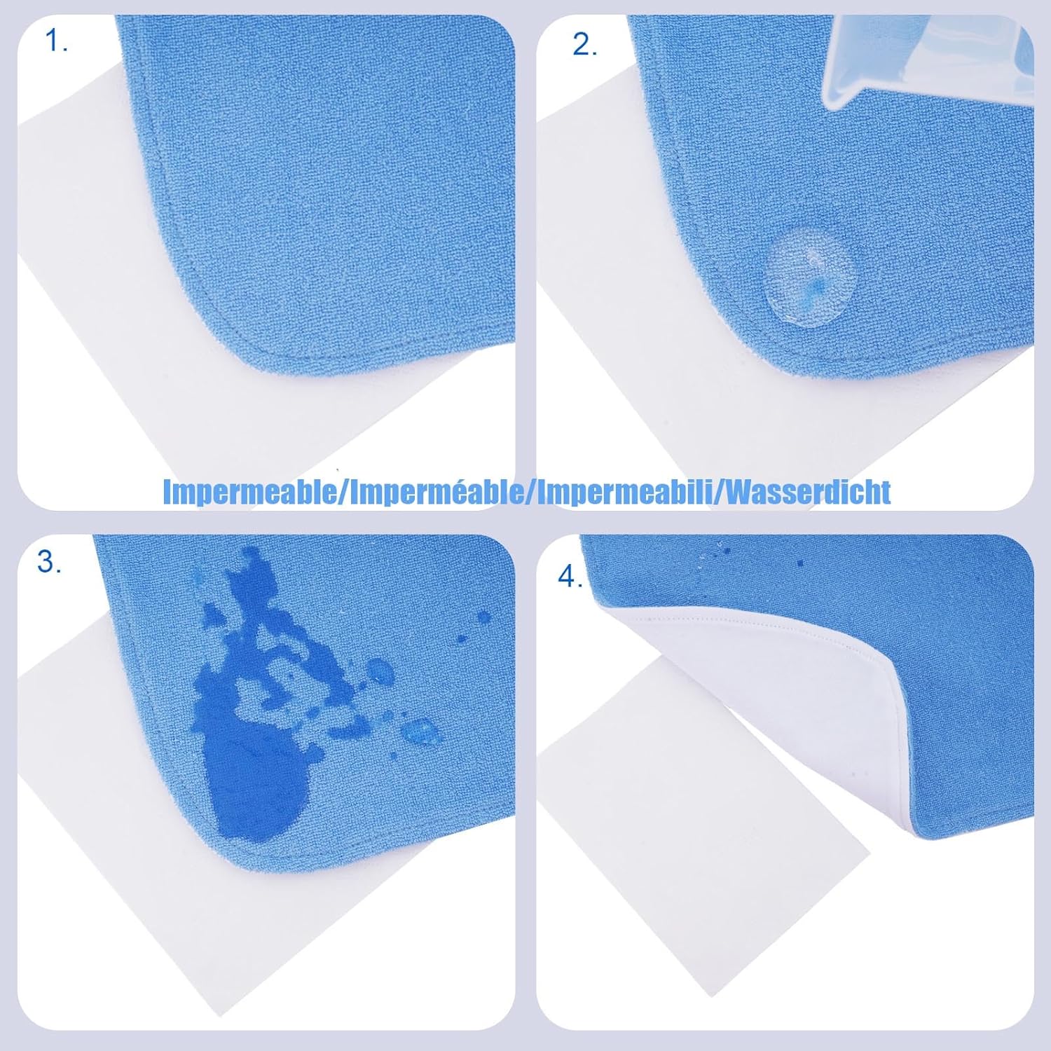 Thumbnail 4 de SLOSH lot de 5 bavoirs imperméables bébé (0-3 ans) à fermeture élastique