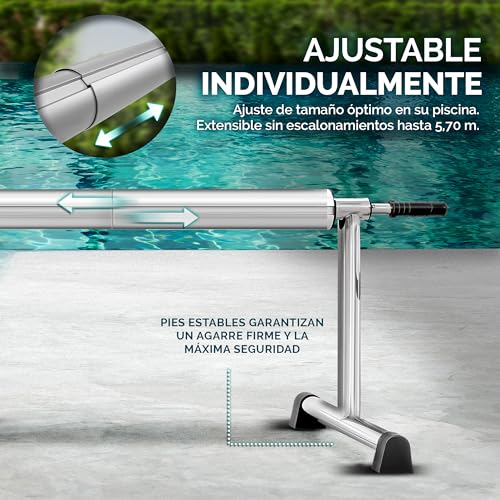 Thumbnail 6 de tillvex enrollador de cubiertas para piscinas 3 a 5,70 m con neumáticos de caucho macizo y sistema móvil
