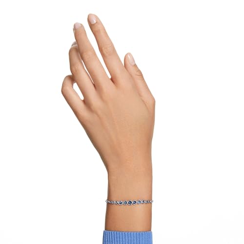 Detalle de Swarovski Braccialetto Imber Emily – Blu, Tagli arrotondati misc, Placcato rodio