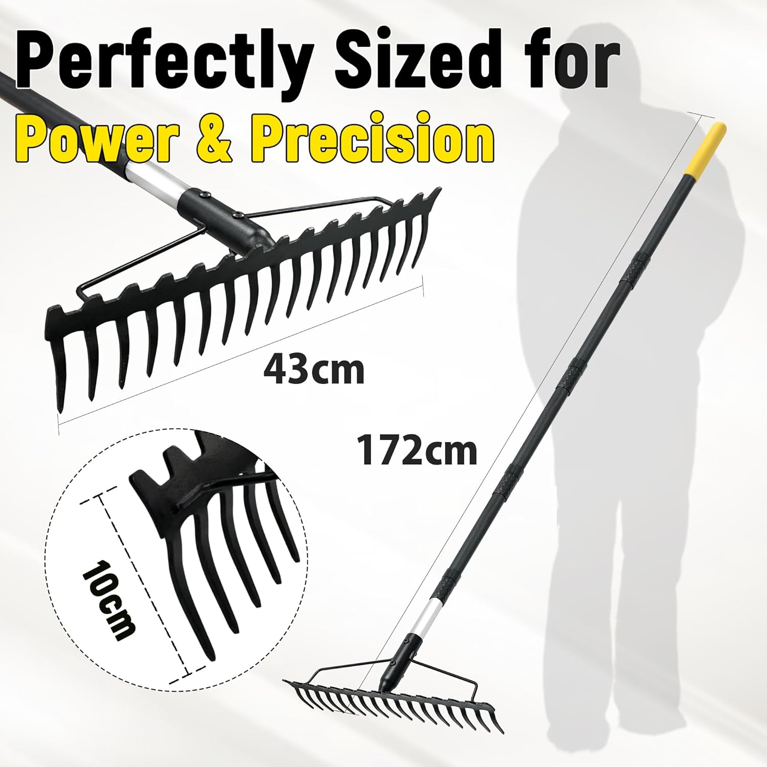 Detalle de BlumeTrec Bow Rake 172cm adjustable handle