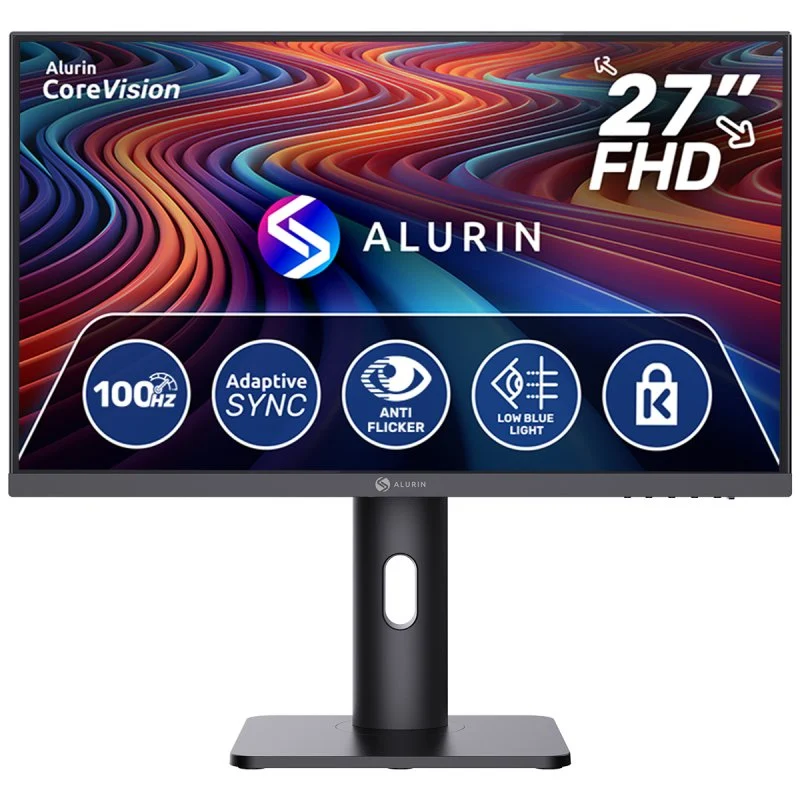 Detalle de Monitor Alurin CoreVision 100IPS Lite 27" FHD 100 Hz – Regulable en altura