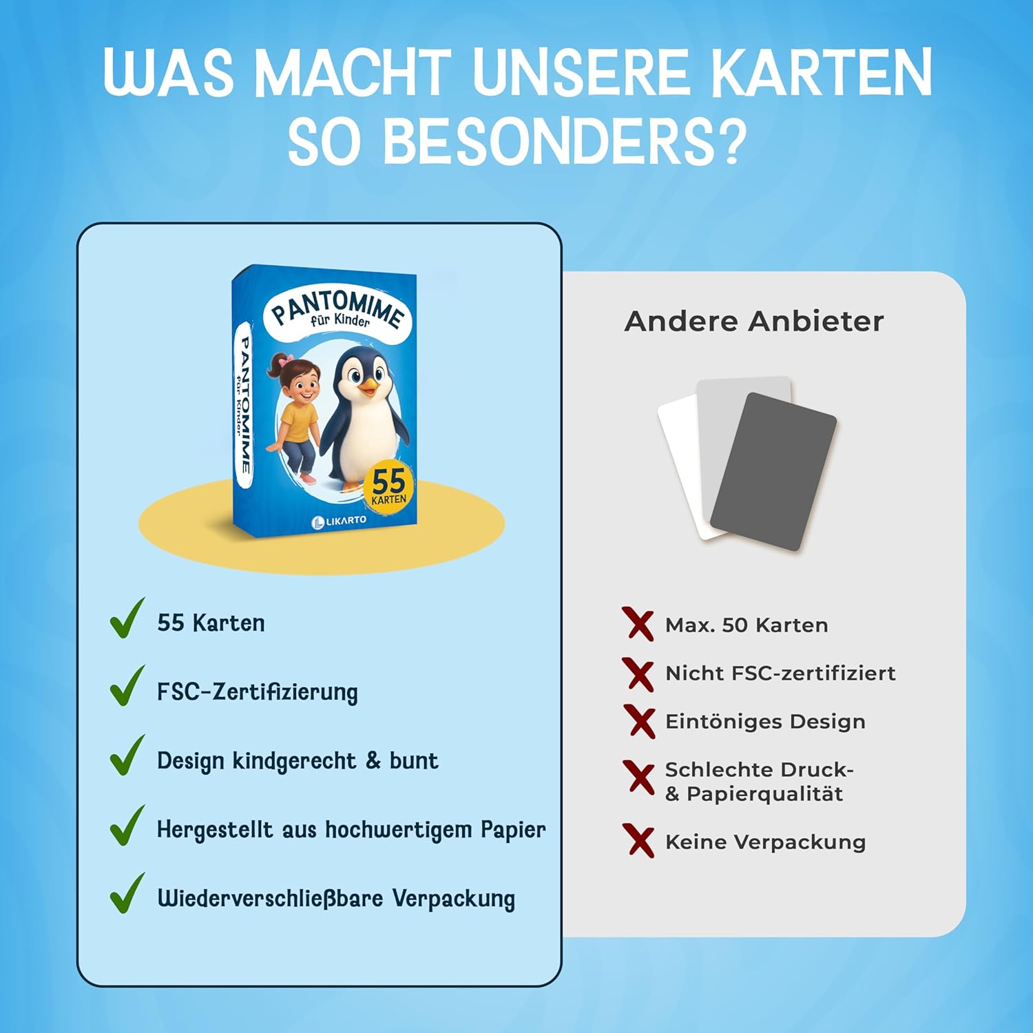 Thumbnail 5 de LIKARTO Pantomime Spiel für Kinder ab 4 Jahre ⚡