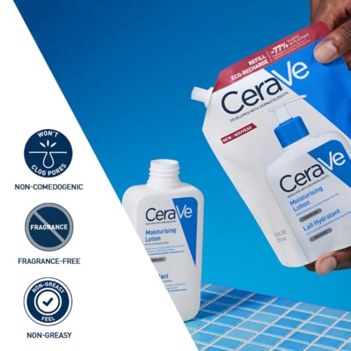 Detalle de CeraVe Lozione Idratante 473 ml – Refill per Pelli Secche a Molto Secche con Ceramidi e Acido Ialuronico