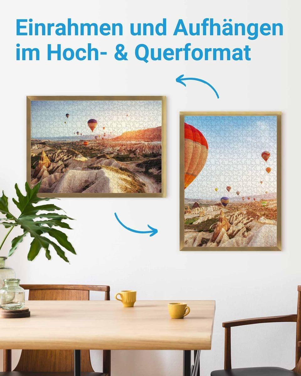 Thumbnail 5 de PHOTOLINI Puzzle-Bilderrahmen 50x70 Gold (50x70 zum Einlegen, Acrylglas) für 500–1000 Teile