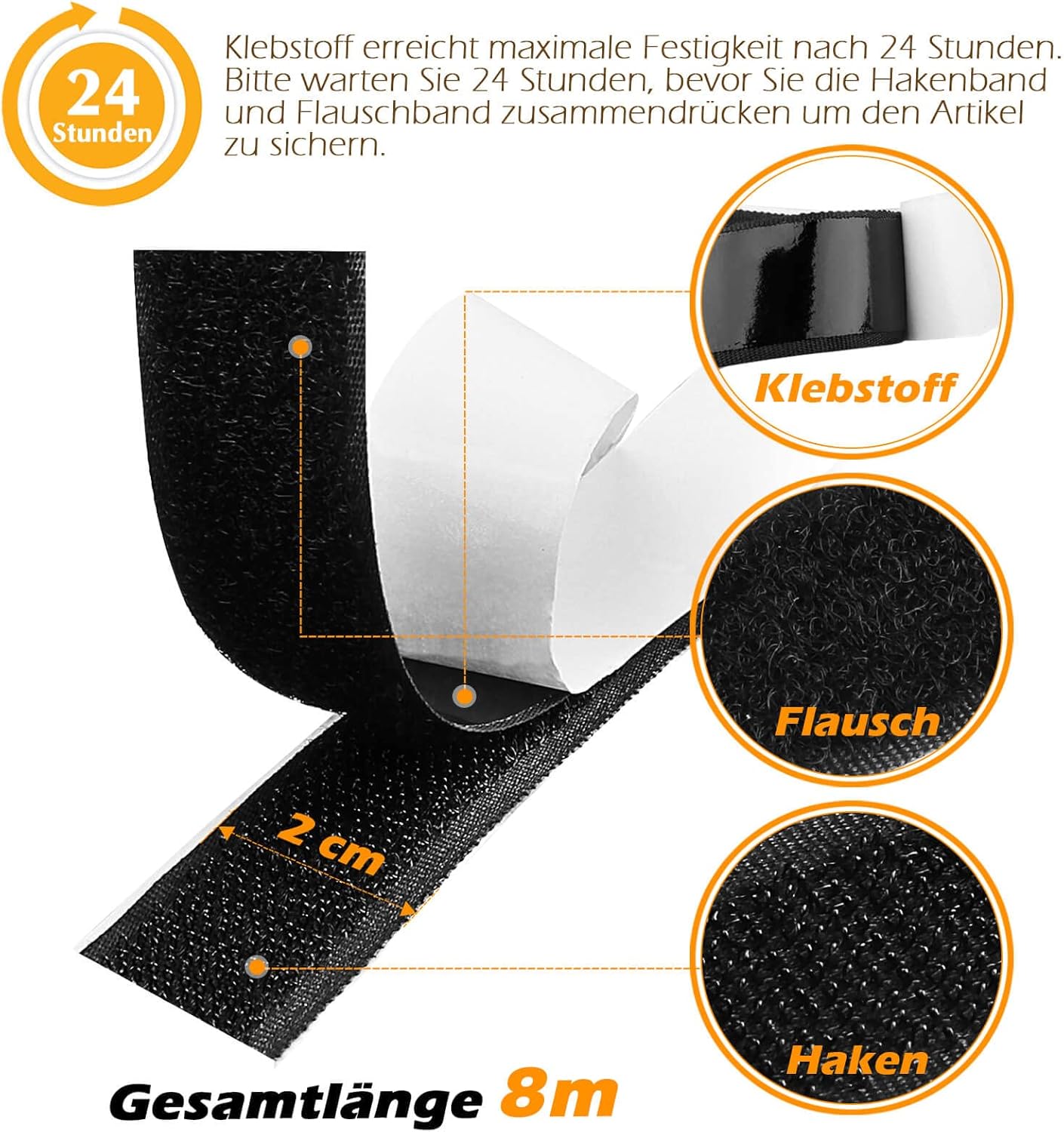 Detalle de Blooven Klettband Selbstklebend 8 m
