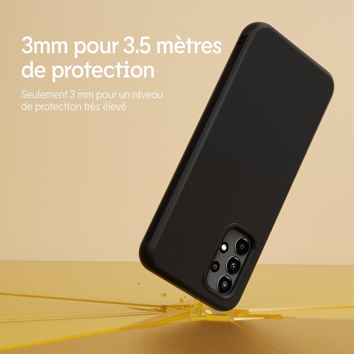 Thumbnail 1 de RhinoShield SolidSuit pour Samsung Galaxy A14 (4G/5G) – coque fine mate en carbone, absorption des chocs