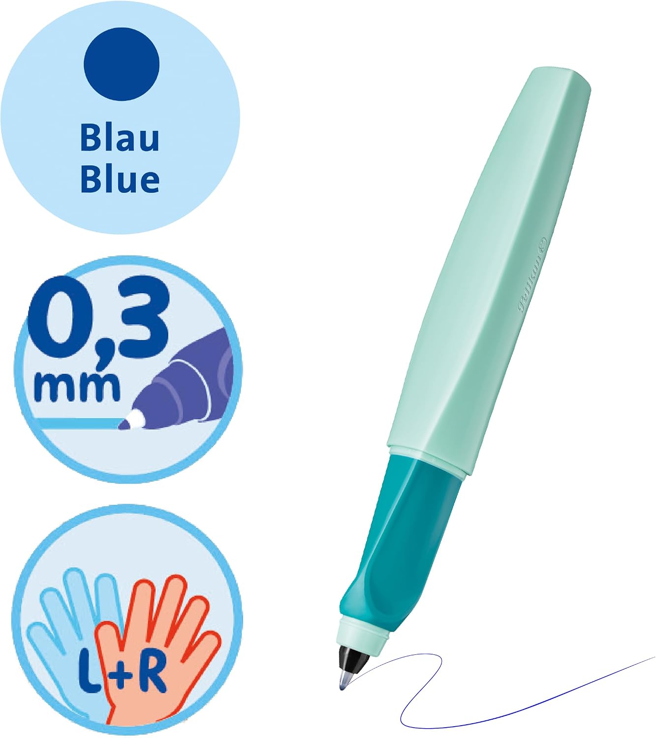 Thumbnail 3 de Pelikan Twist Tintenroller Neo Mint – universell für Rechts- und Linkshänder, ergonomisch & stilvoll