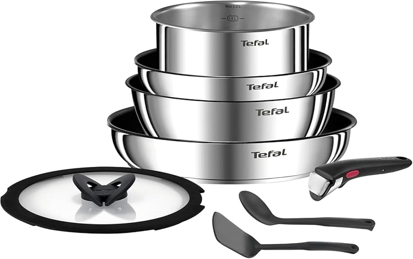 Detalle de Tefal Ingenio Emotion - Set Sartenes y Cazuelas Multitarea