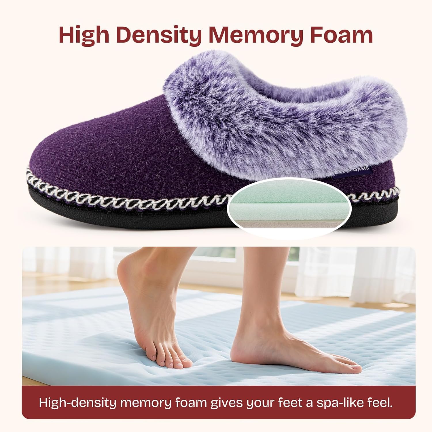 Detalle 1 de EverFoams Women's Bootie Slippers with Memory Foam