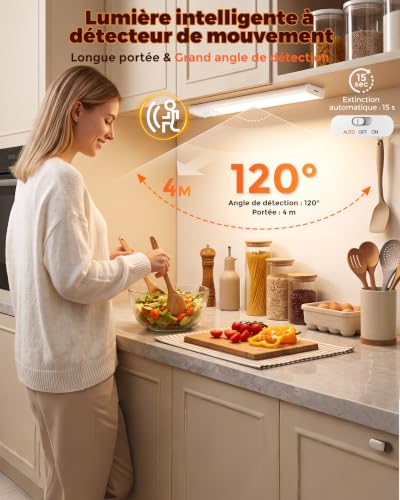 Detalle de LED Cuisine Sous Meuble 25 cm - Lumière Détecteur de Mouvement Intérieur par VenzBlomia