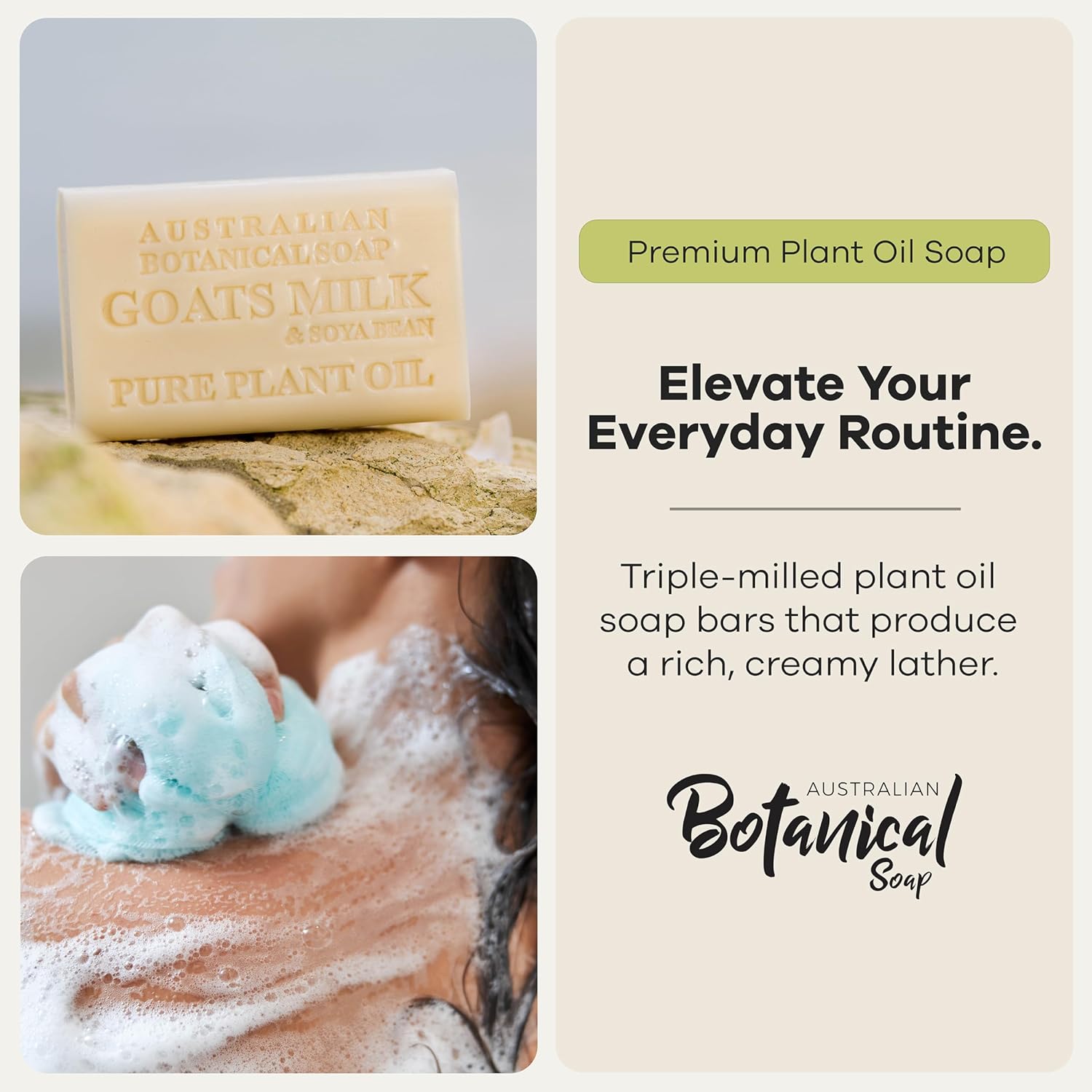 Thumbnail 1 de Australian Botanical Goat Milk Soap Bars (6.6 oz) — Pack of 8 with Shea Butter & Soya Bean Oil